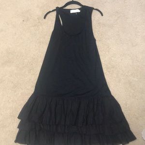 Black shabby chic cotton dress
